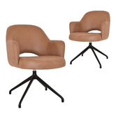 Bright Side Furniture Lex Upholstered Trestle Armchairs