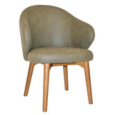 Bright Side Furniture Scranton Upholstered Dining Chairs with Ash Wood Legs