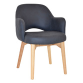 Bright Side Furniture Lex Upholstered Dining Chairs with Ash Wood Legs