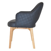 Bright Side Furniture Lex Upholstered Dining Chairs with Ash Wood Legs