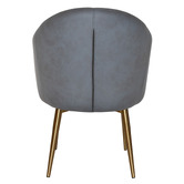 Bright Side Furniture Scranton Upholstered Dining Chairs with Brass Legs