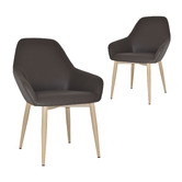 Bright Side Furniture Bellevue Vinyl Dining Chairs