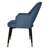 Bright Side Furniture 93cm Lex Cotton-Blend Dining Chairs with Brass Accent
