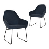 Bright Side Furniture Bellevue Cotton-Blend Sled Dining Chairs