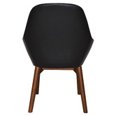 Bright Side Furniture Bellevue Vinyl Dining Chairs with Ash Wood Legs