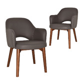 Bright Side Furniture Richmond Faux Leather Armchairs