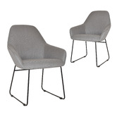 Bright Side Furniture Bellevue Cotton-Blend Sled Dining Chairs
