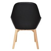 Bright Side Furniture Bellevue Vinyl Dining Chairs with Ash Wood Legs