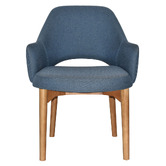 Bright Side Furniture 93cm Lex Cotton-Blend Dining Chairs with Ash Wood Legs