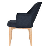 Bright Side Furniture 93cm Lex Cotton-Blend Dining Chairs with Ash Wood Legs