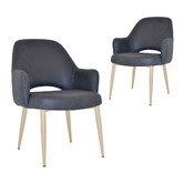 Bright Side Furniture 93cm Lex Upholstered Dining Chairs