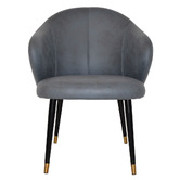 Bright Side Furniture Scranton Upholstered Dining Chairs with Brass Accent