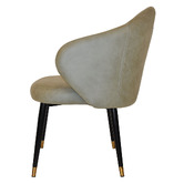 Bright Side Furniture Scranton Upholstered Dining Chairs with Brass Accent