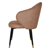 Bright Side Furniture Scranton Upholstered Dining Chairs with Brass Accent
