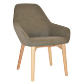 Bright Side Furniture Bellevue Upholstered Dining Chairs with Ash Wood Legs