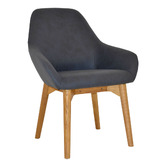 Bright Side Furniture Bellevue Upholstered Dining Chairs with Ash Wood Legs