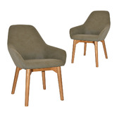 Bright Side Furniture Bellevue Upholstered Dining Chairs with Ash Wood Legs