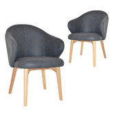 Bright Side Furniture Scranton Upholstered Dining Chairs with Ash Wood Legs