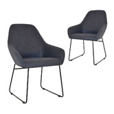 Bright Side Furniture Bellevue Upholstered Sled Dining Chairs