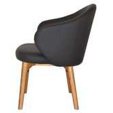Bright Side Furniture Scranton Vinyl Dining Chairs with Ash Wood Legs