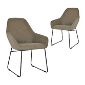 Bright Side Furniture Bellevue Upholstered Sled Dining Chairs