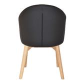 Bright Side Furniture Scranton Vinyl Dining Chairs with Ash Wood Legs