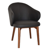Bright Side Furniture Scranton Vinyl Dining Chairs with Ash Wood Legs