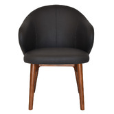 Bright Side Furniture Scranton Vinyl Dining Chairs with Ash Wood Legs