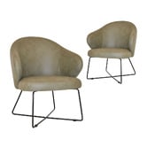 Bright Side Furniture Scranton Upolstered Cross Sled Dining Chairs