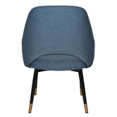 Bright Side Furniture 93cm Lex Cotton-Blend Dining Chairs with Brass Accent