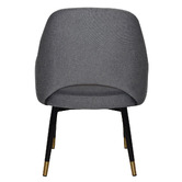 Bright Side Furniture 93cm Lex Cotton-Blend Dining Chairs with Brass Accent