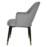 Bright Side Furniture 93cm Lex Cotton-Blend Dining Chairs with Brass Accent