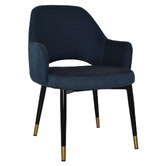 Bright Side Furniture 93cm Lex Cotton-Blend Dining Chairs with Brass Accent