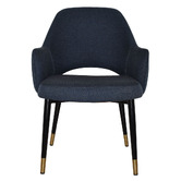 Bright Side Furniture 93cm Lex Cotton-Blend Dining Chairs with Brass Accent