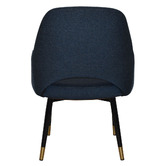 Bright Side Furniture 93cm Lex Cotton-Blend Dining Chairs with Brass Accent