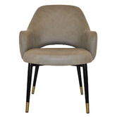Bright Side Furniture 93cm Lex Upholstered Dining Chairs with Brass Accent