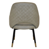 Bright Side Furniture 93cm Lex Upholstered Dining Chairs with Brass Accent