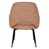 Bright Side Furniture 93cm Lex Upholstered Dining Chairs with Brass Accent