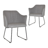 Bright Side Furniture Ferguson Cotton-Blend Sled Dining Chairs