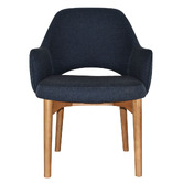Bright Side Furniture 93cm Lex Cotton-Blend Dining Chairs with Ash Wood Legs
