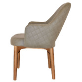 Bright Side Furniture 93cm Lex Upholstered Dining Chairs with Ash Wood Legs