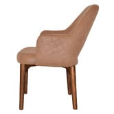 Bright Side Furniture 93cm Lex Upholstered Dining Chairs with Ash Wood Legs
