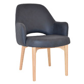 Bright Side Furniture 93cm Lex Upholstered Dining Chairs with Ash Wood Legs