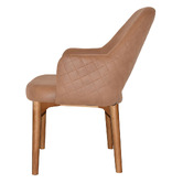 Bright Side Furniture 93cm Lex Upholstered Dining Chairs with Ash Wood Legs