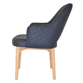 Bright Side Furniture 93cm Lex Upholstered Dining Chairs with Ash Wood Legs