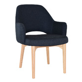 Bright Side Furniture 93cm Lex Cotton-Blend Dining Chairs with Ash Wood Legs