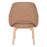 Bright Side Furniture 93cm Lex Upholstered Dining Chairs with Ash Wood Legs