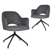 Bright Side Furniture Lex Cotton-Blend Trestle Armchairs