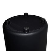 Bright Side Furniture Corbelt Faux Leather Ottoman