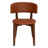 Bright Side Furniture Tan Koch Faux Leather Dining Chairs